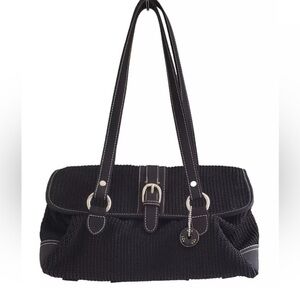 The Sak Y2K
Shoulder Bag Purse Black Crochet Double Handle Satchel .